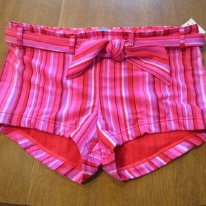 SINCE PINK STRIPED SHORTY SHORTS SMALL